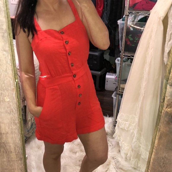 FRNCH Paris boho romper size large linen blend - Picture 5 of 9